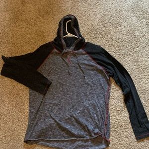 BKE Black and grey hooded T-shirt